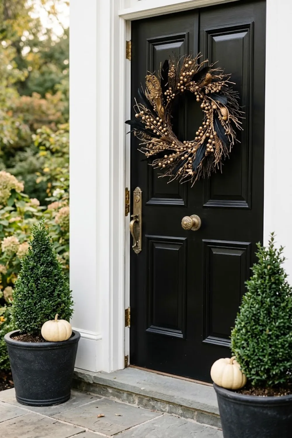 Moody Black Front Door