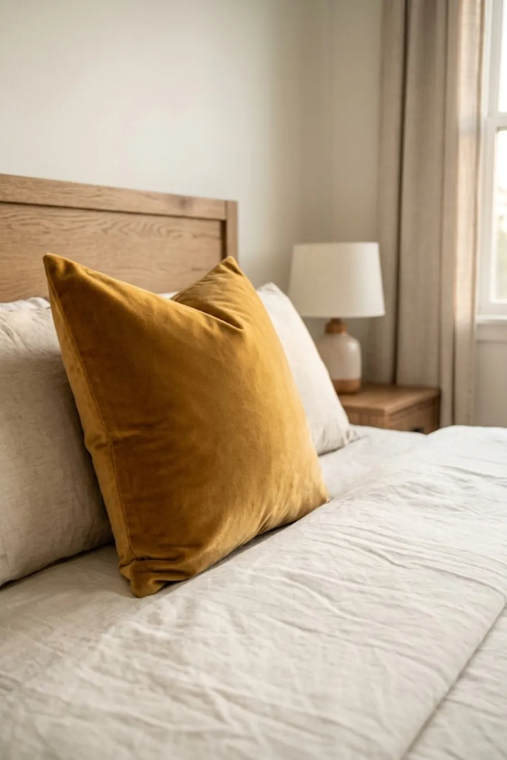 Mustard Velvet Pillow