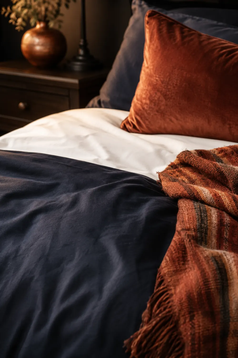 Navy and Copper