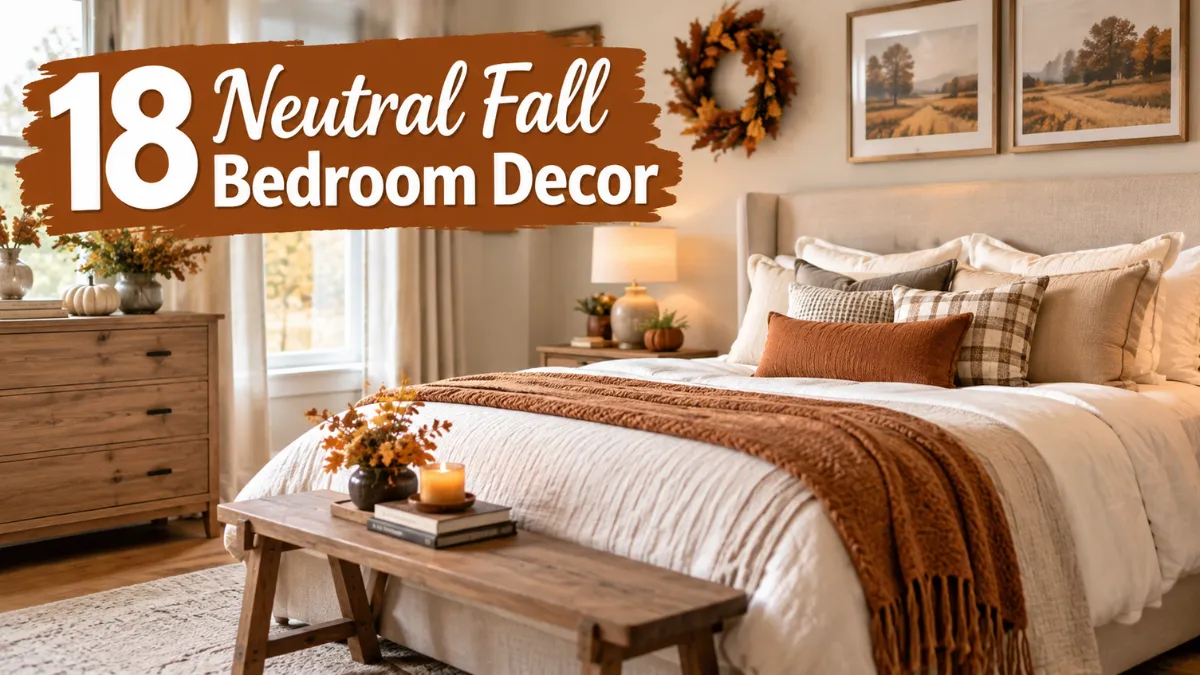 Neutral Fall Bedroom Decor