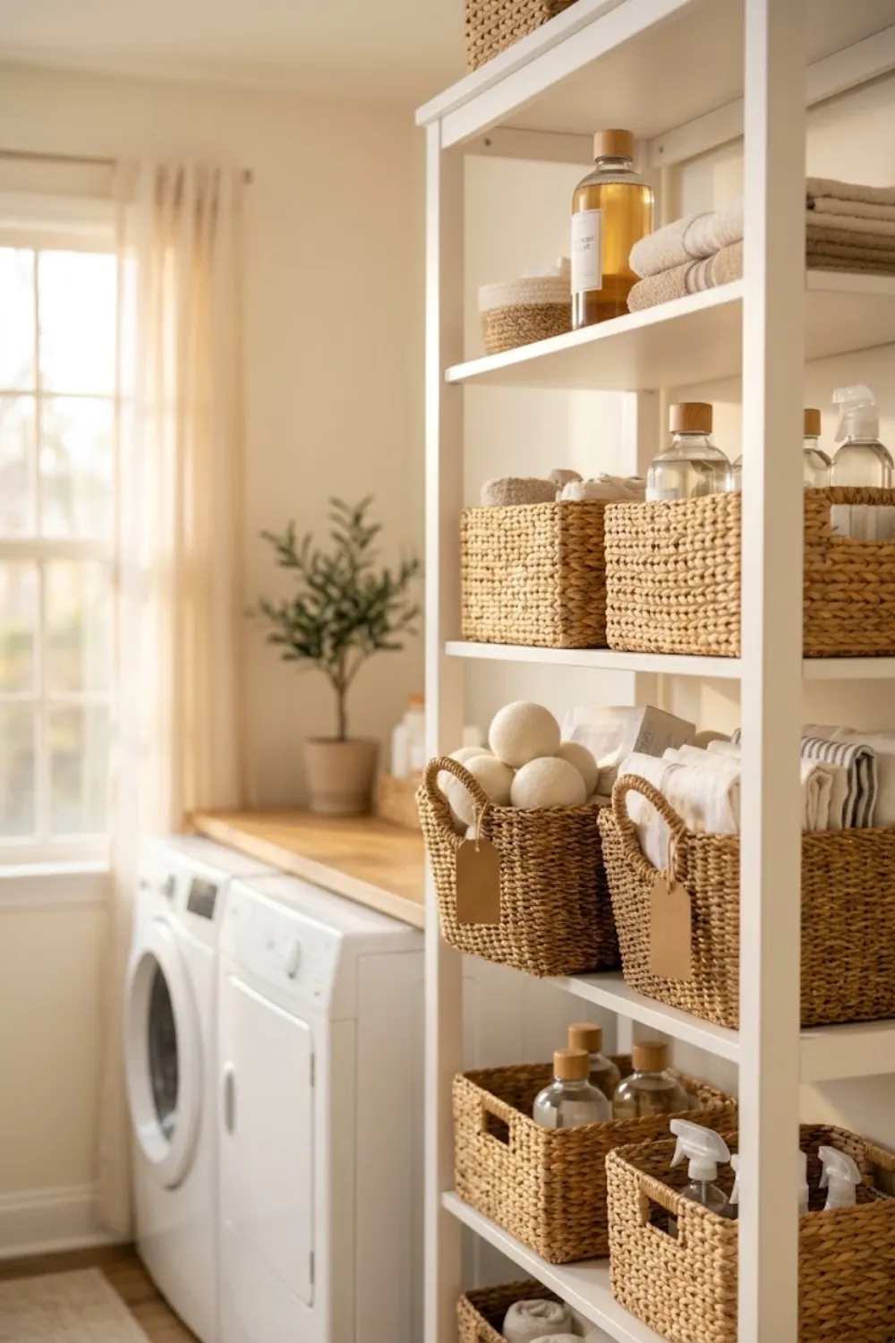 Open Shelves With Baskets