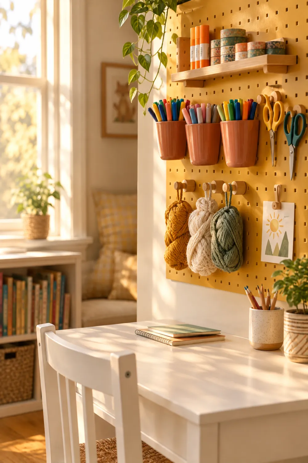 Pegboard Craft Wall