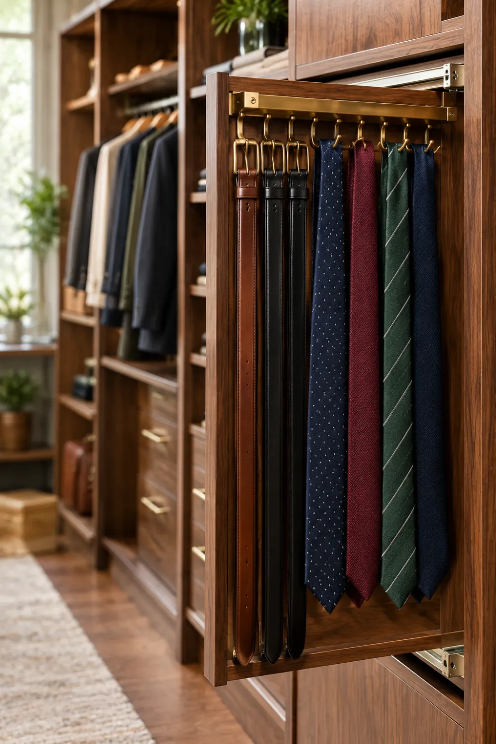 Pull-Out Belt and Tie Racks