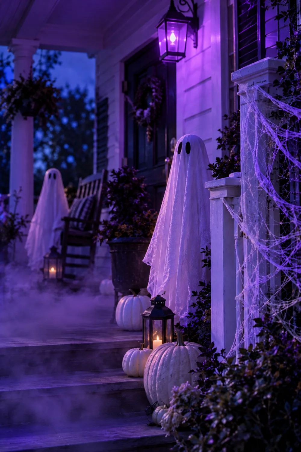 Purple and Green Lighting
