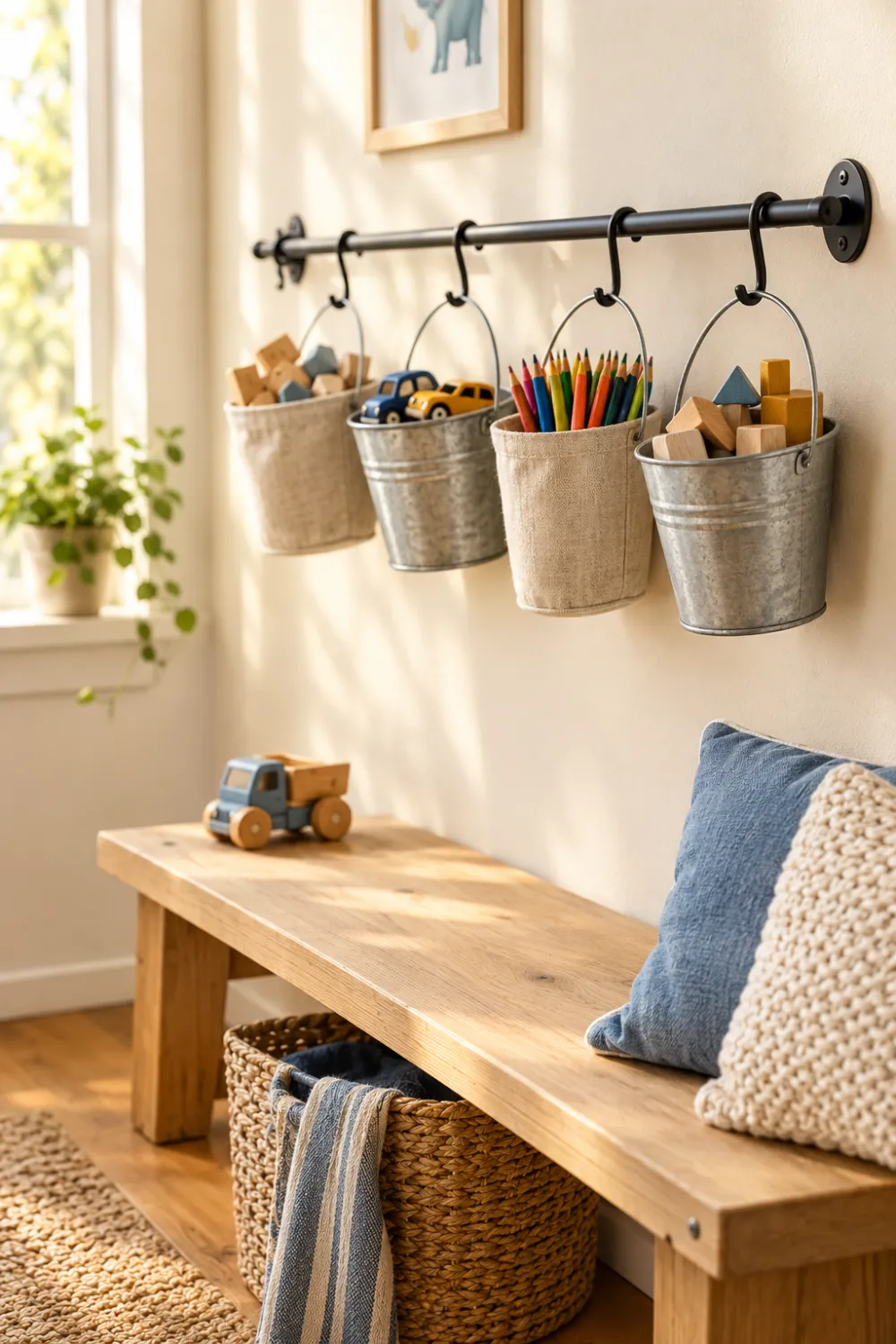 Rail and Bucket Wall