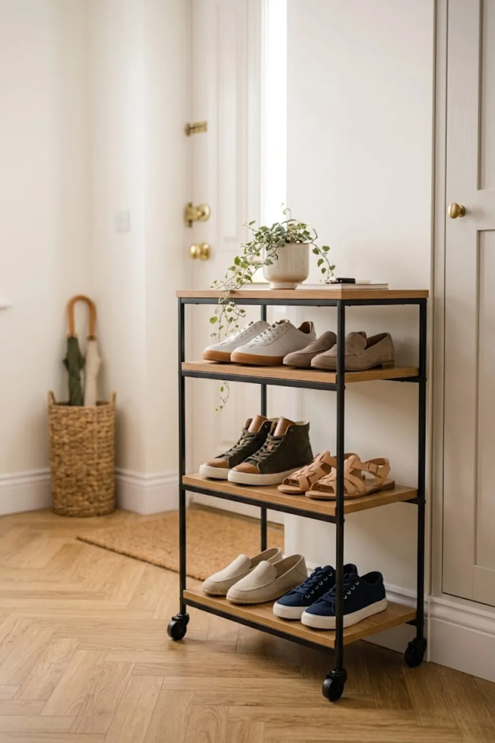 Rolling Shoe Cart