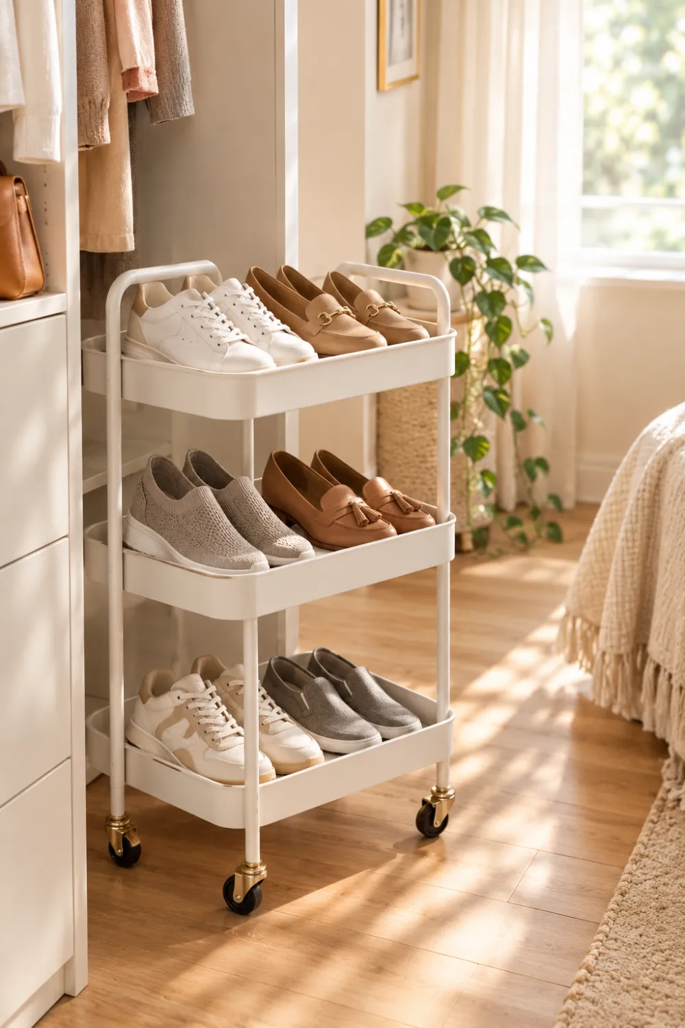 Rolling Shoe Cart