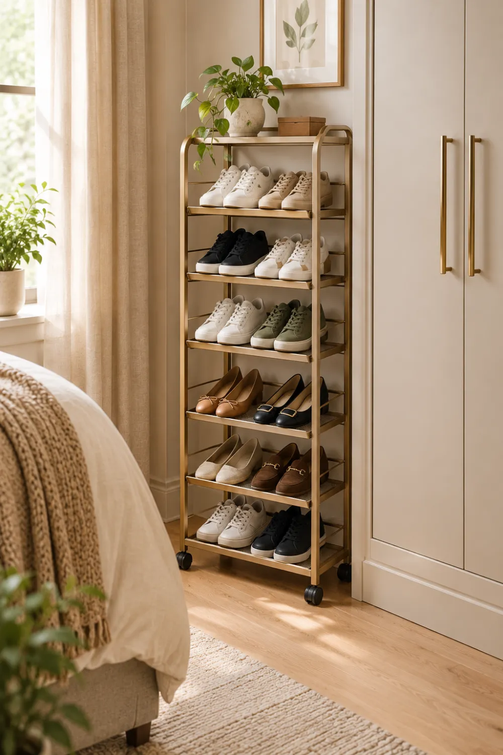Rolling Shoe Rack