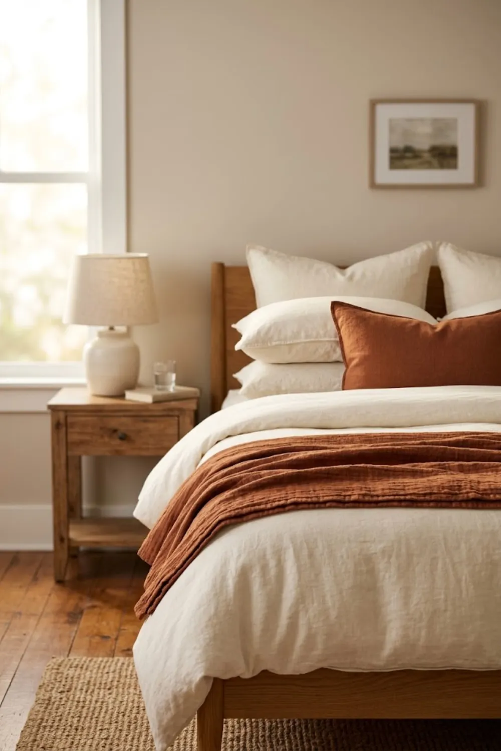 Rust and Cream Bedding
