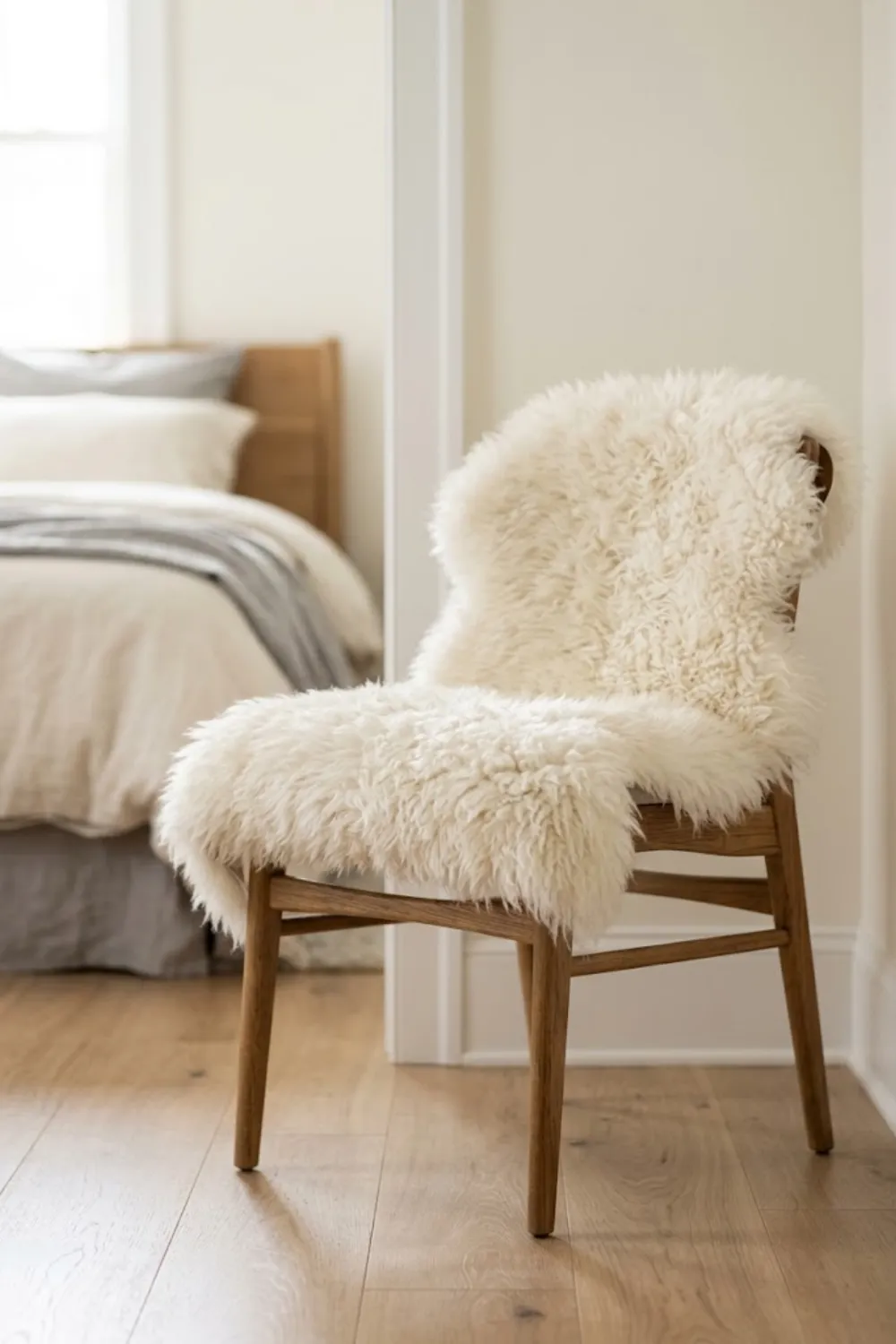 Sheepskin Over a Chair