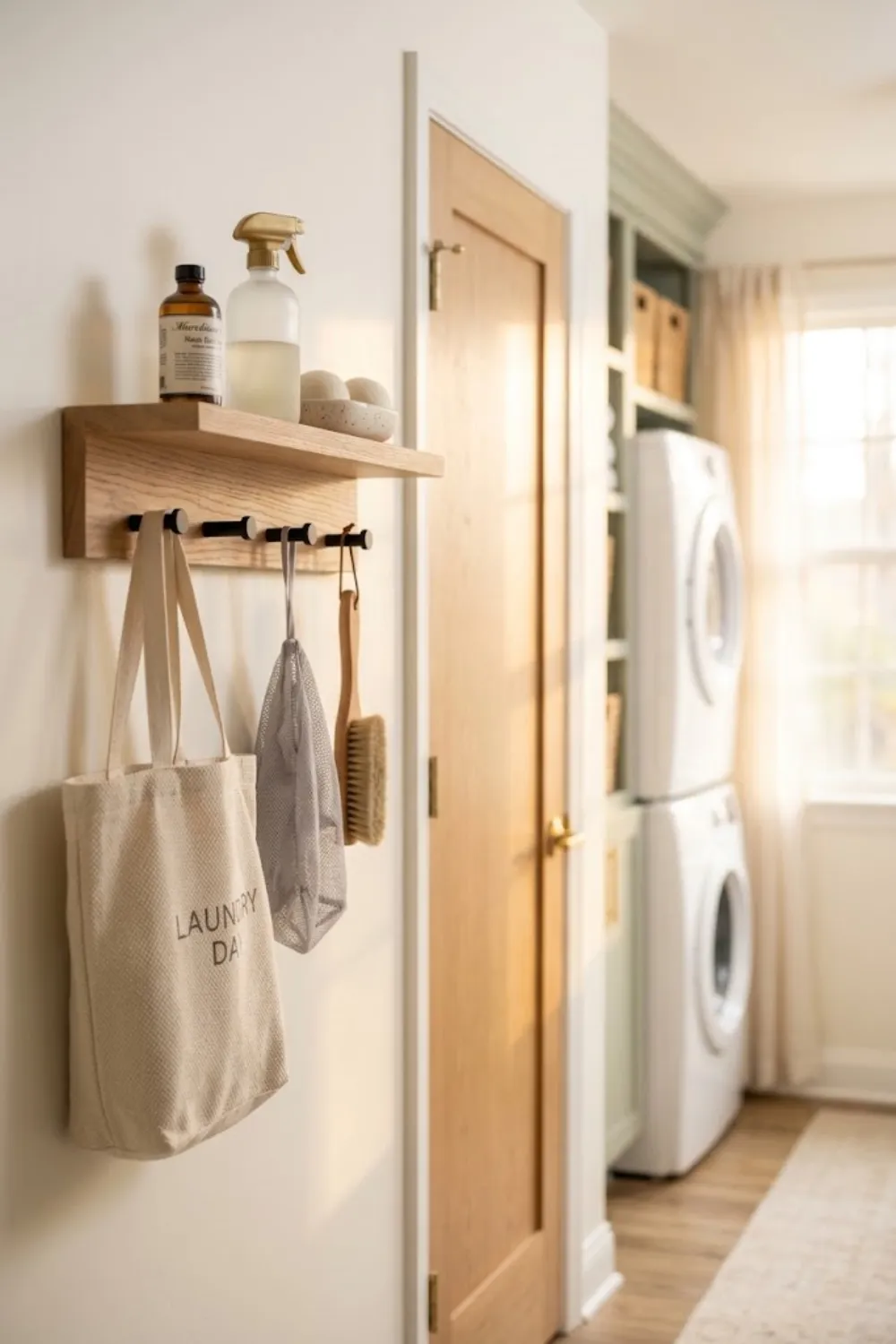 Shelf With Hooks Below