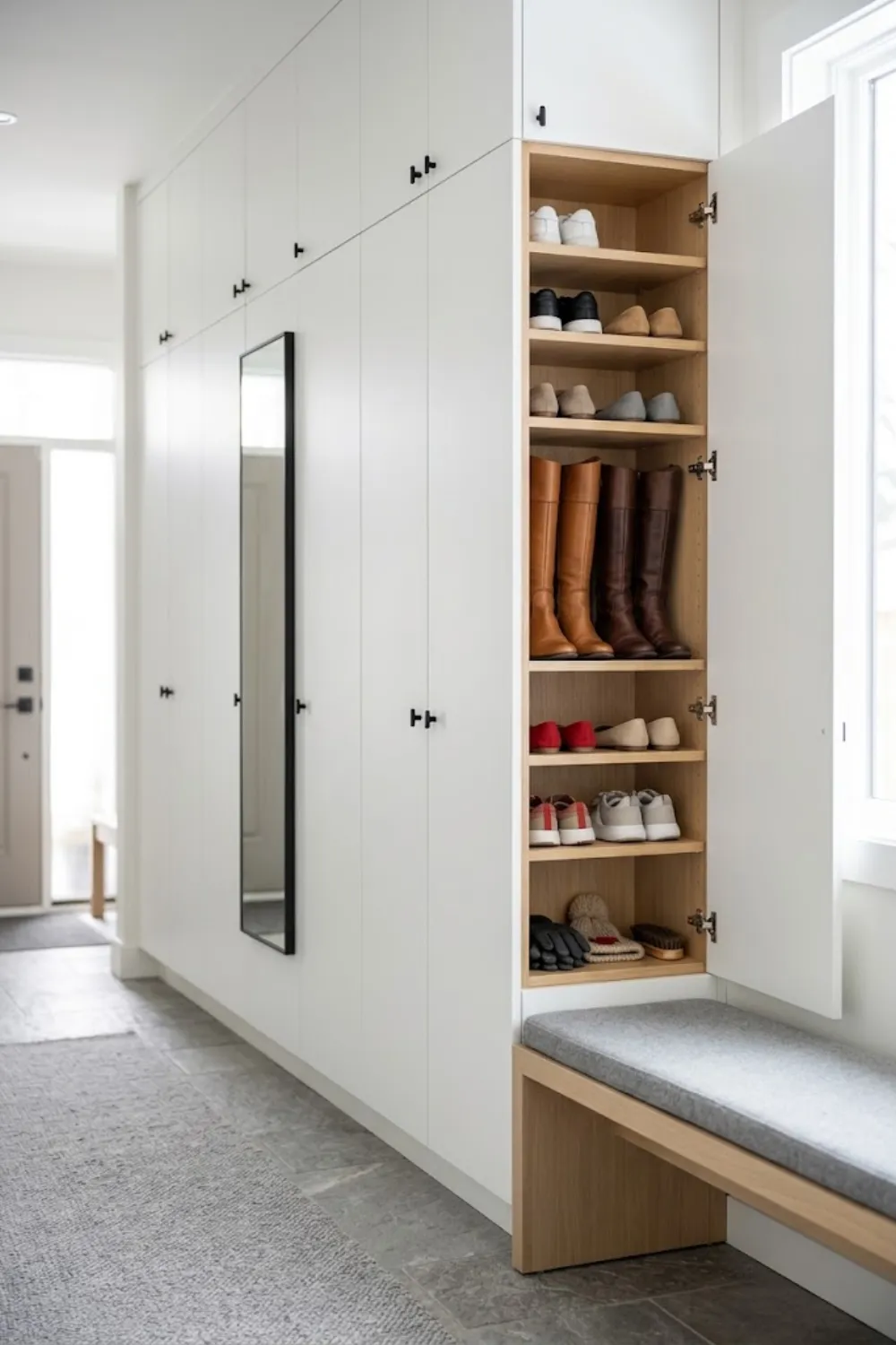 Shoe Wall Behind Doors