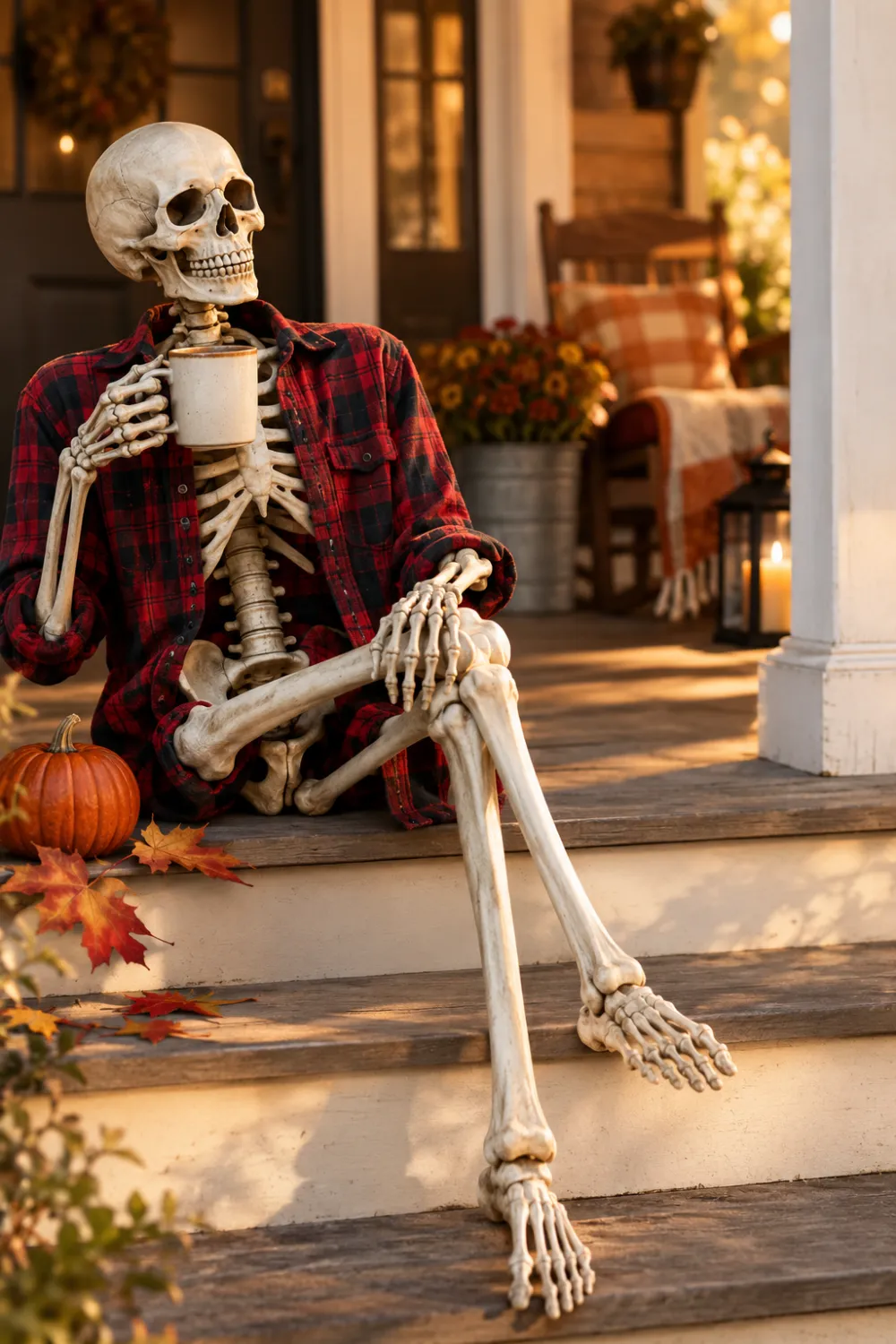 Skeleton Porch Sitters