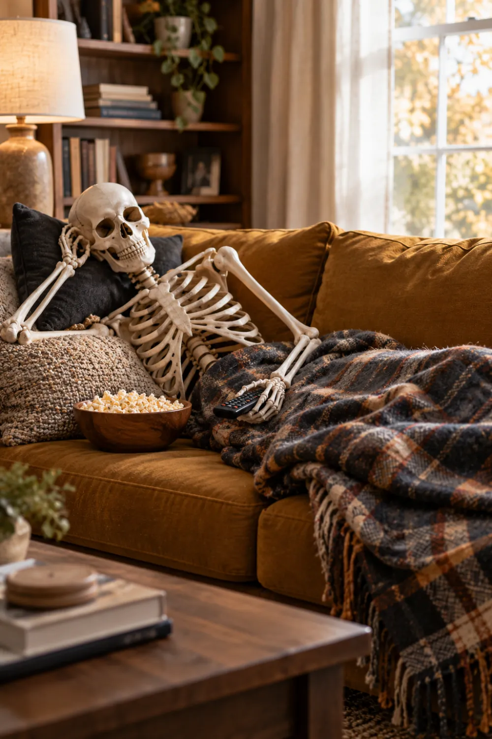 Skeleton on the Sofa