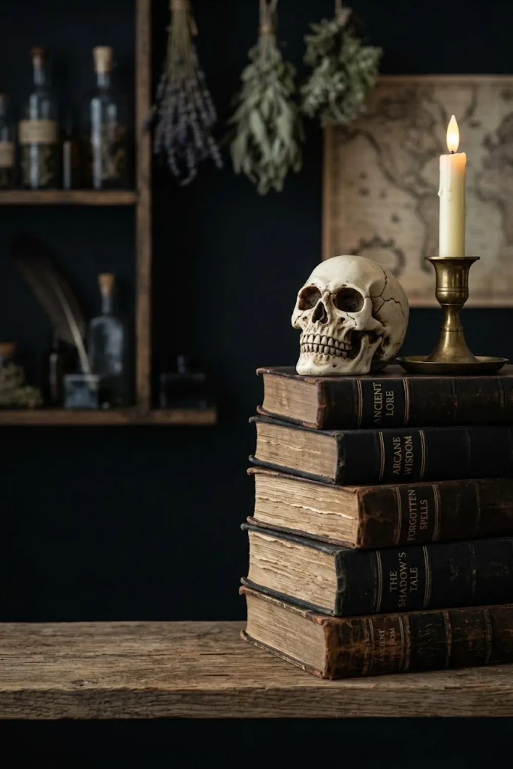 Spooky Book Stack