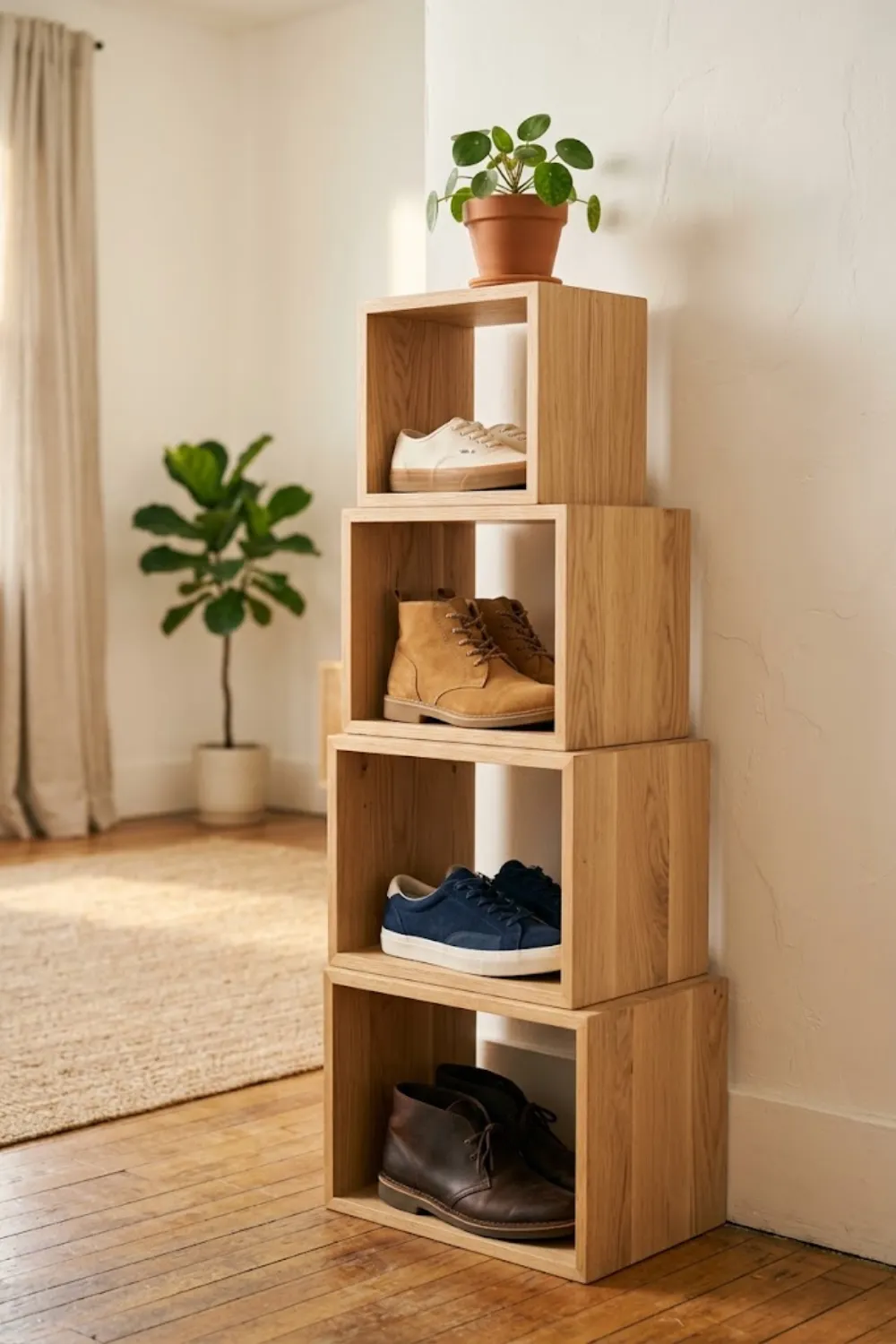 Stackable Shoe Cubes