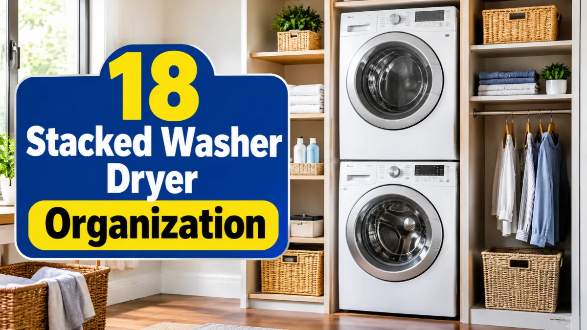 Stacked Washer Dryer Organization