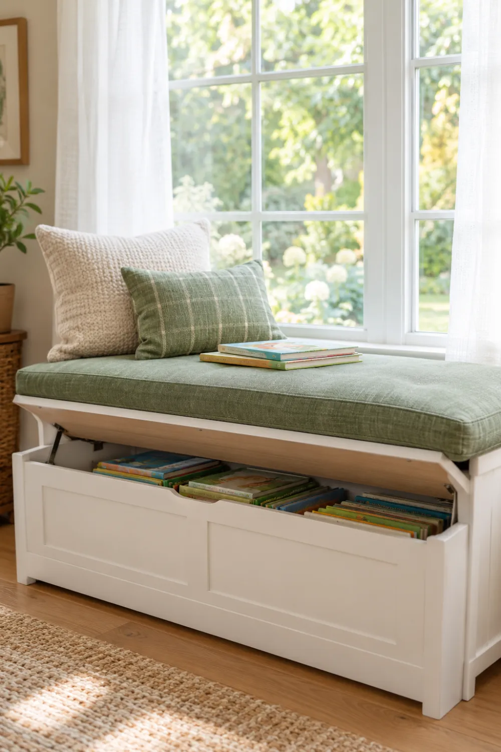 Storage Bench Under a Window