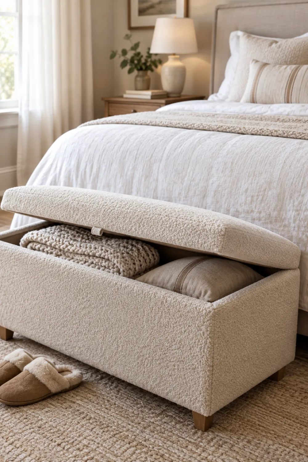 Storage Bench at the Foot of the Bed
