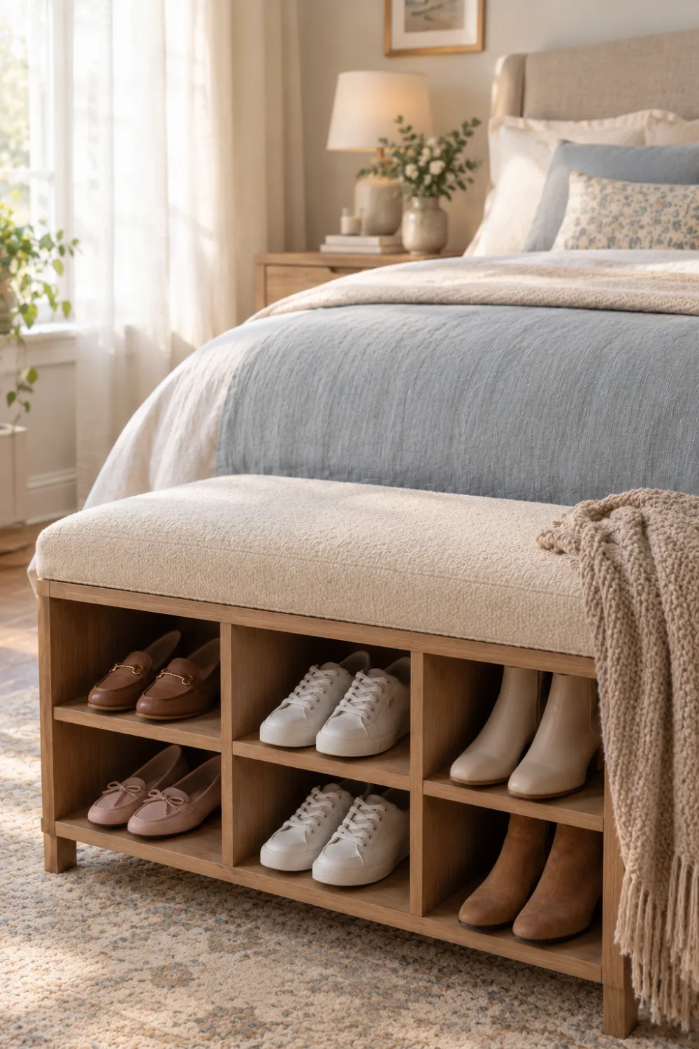Storage Bench at the Foot of the Bed