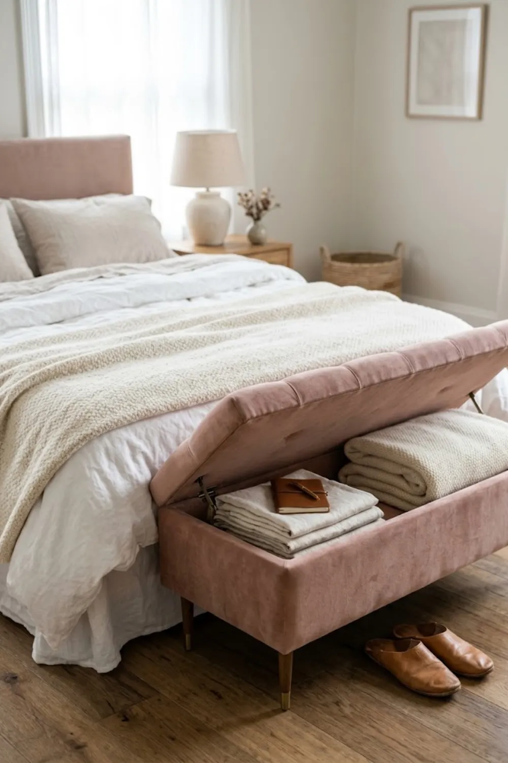 Storage Bench at the Foot of the Bed