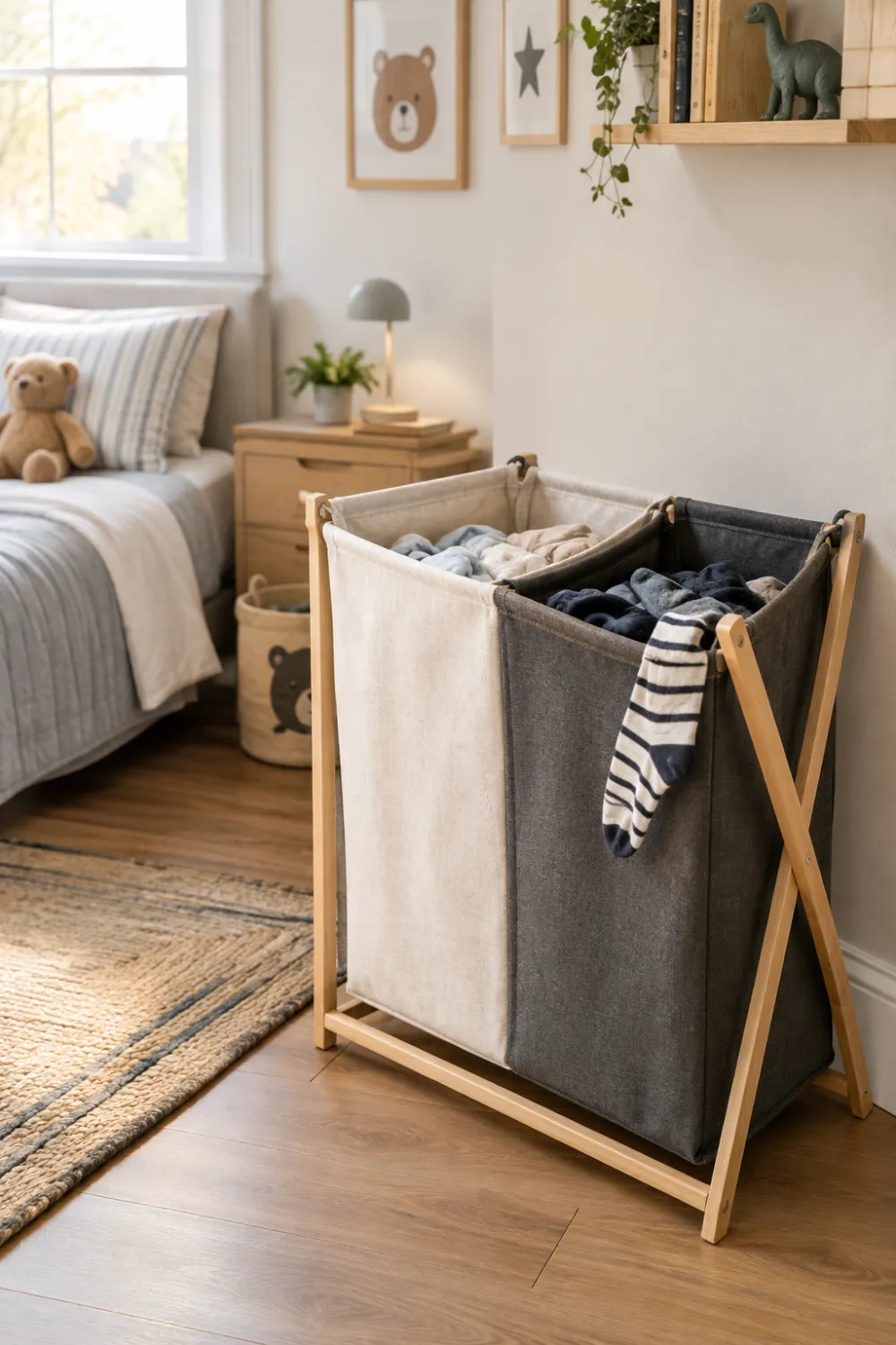Two-Compartment Hamper
