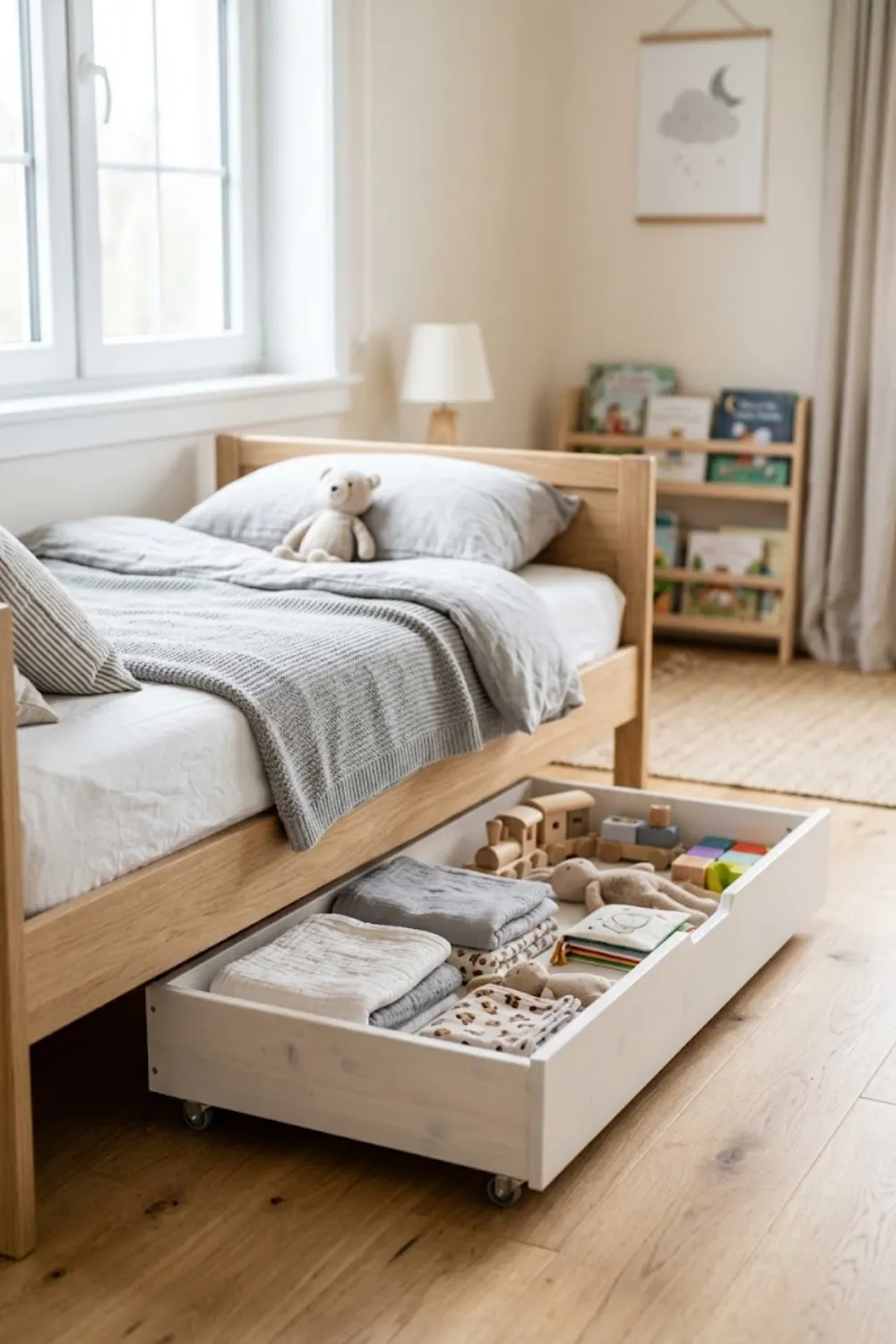 Under-Bed Rolling Drawers