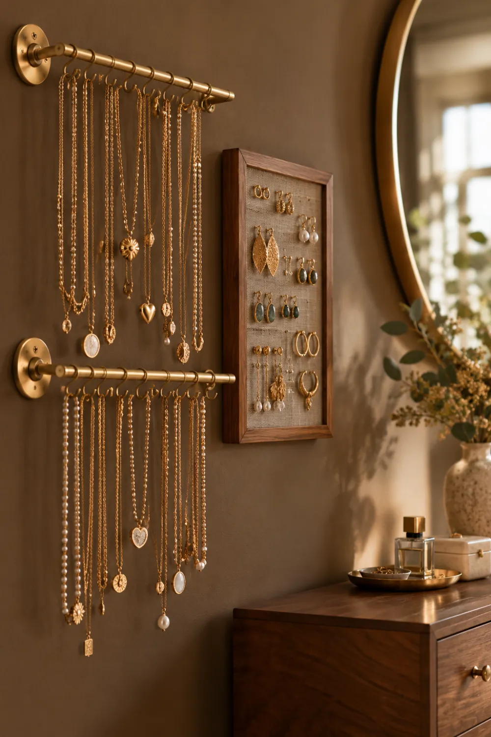 Wall-Mounted Jewelry Rack