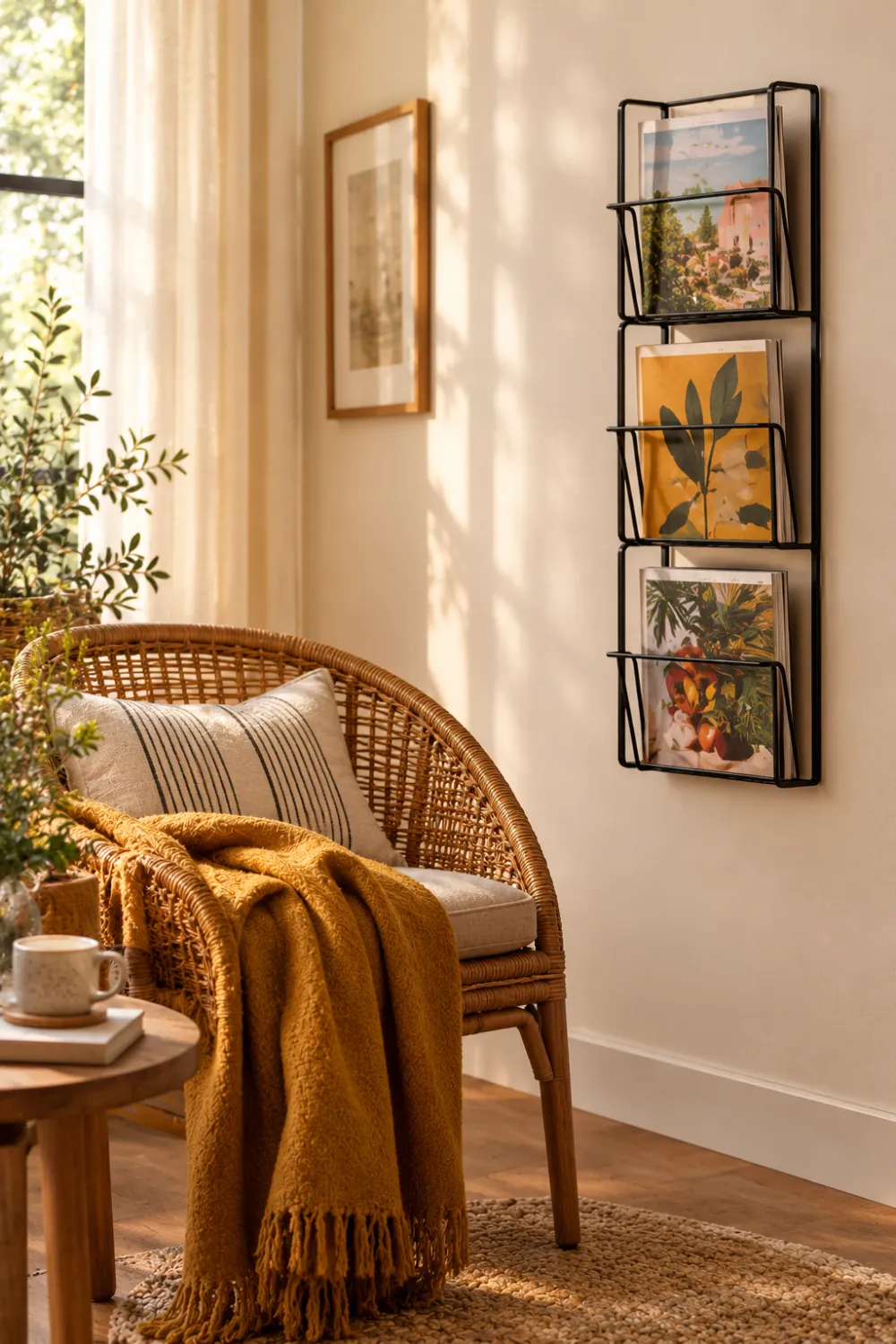 Wall-Mounted Magazine Rack