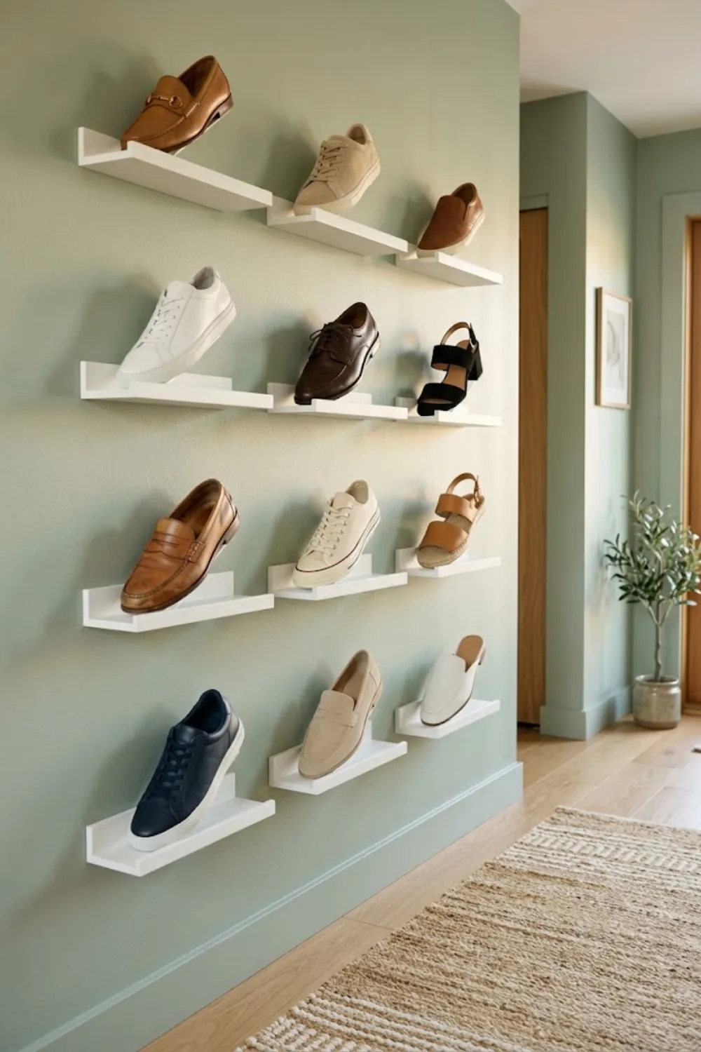 Wall-Mounted Shoe Ledges
