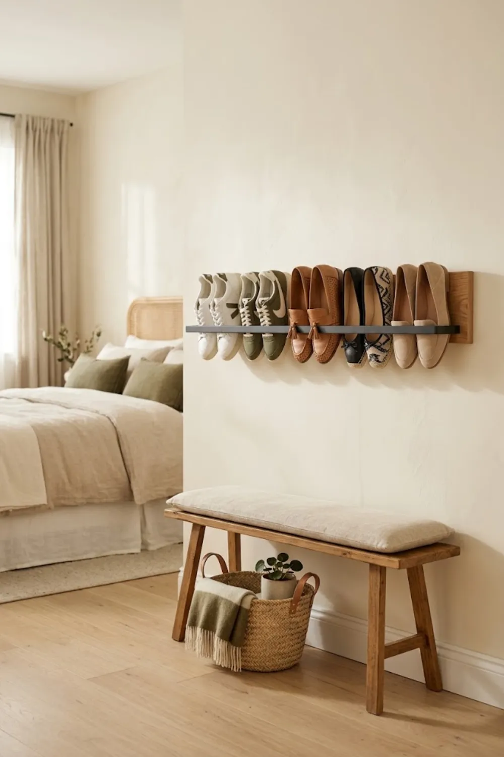 Wall-Mounted Shoe Rack