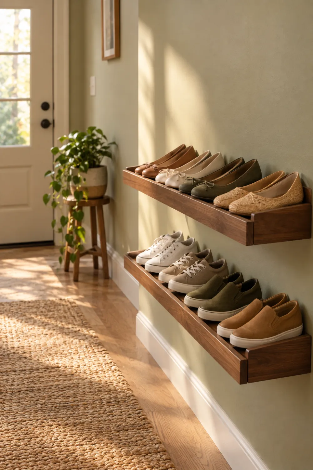 Wall-Mounted Shoe Shelf