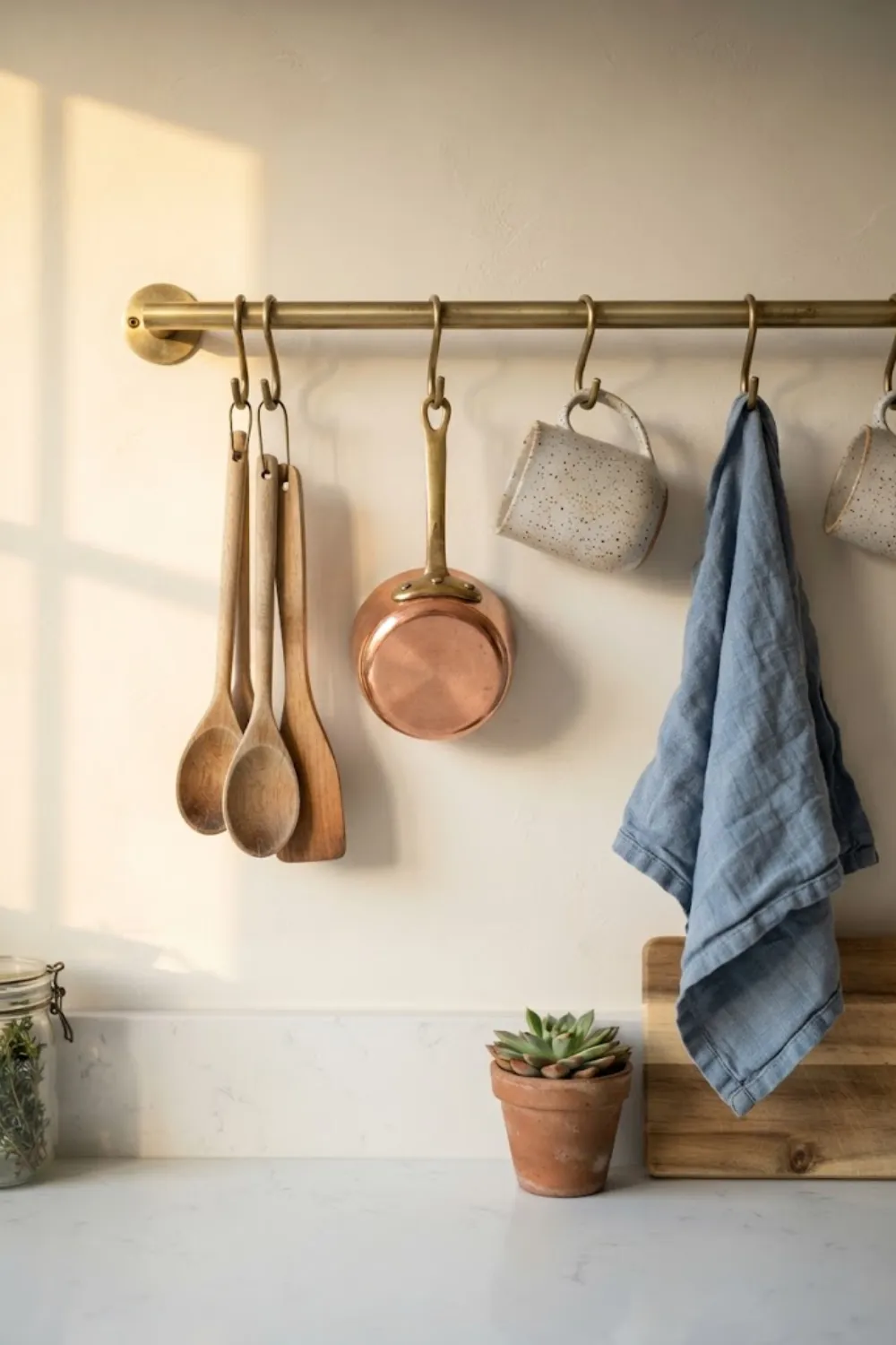 Wall Rail with Hooks