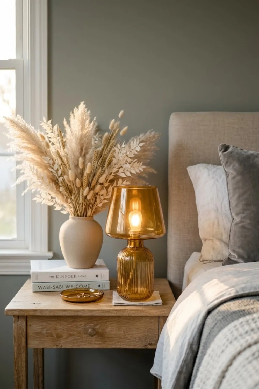 Warm Amber Glass Accents