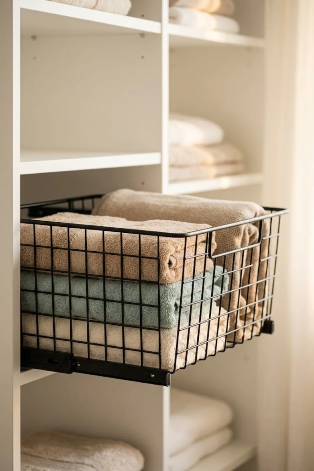 Wire Baskets as Pull-Out Drawers