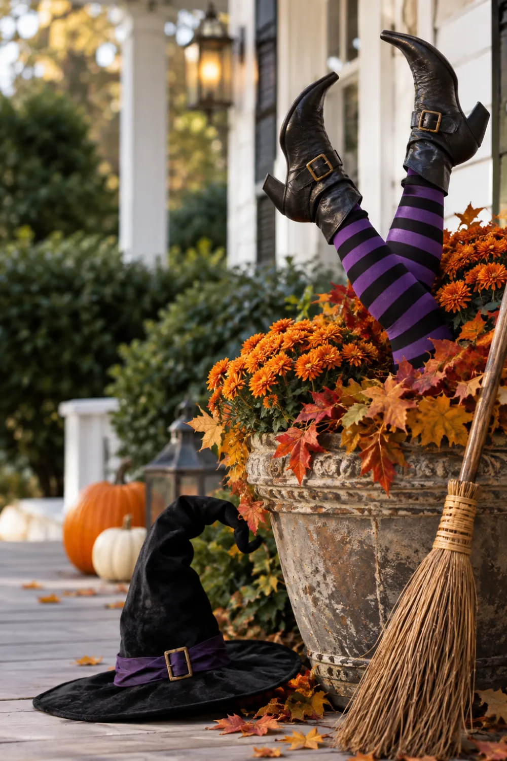 Witch Legs Crashing Into the Planter