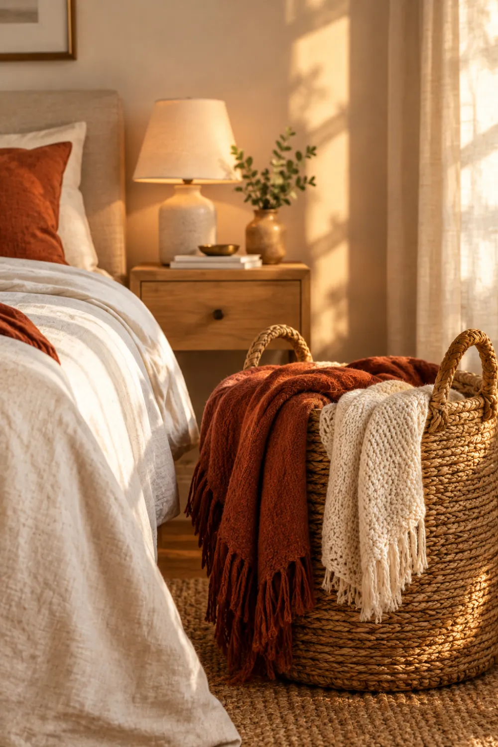 Woven Baskets for Blankets