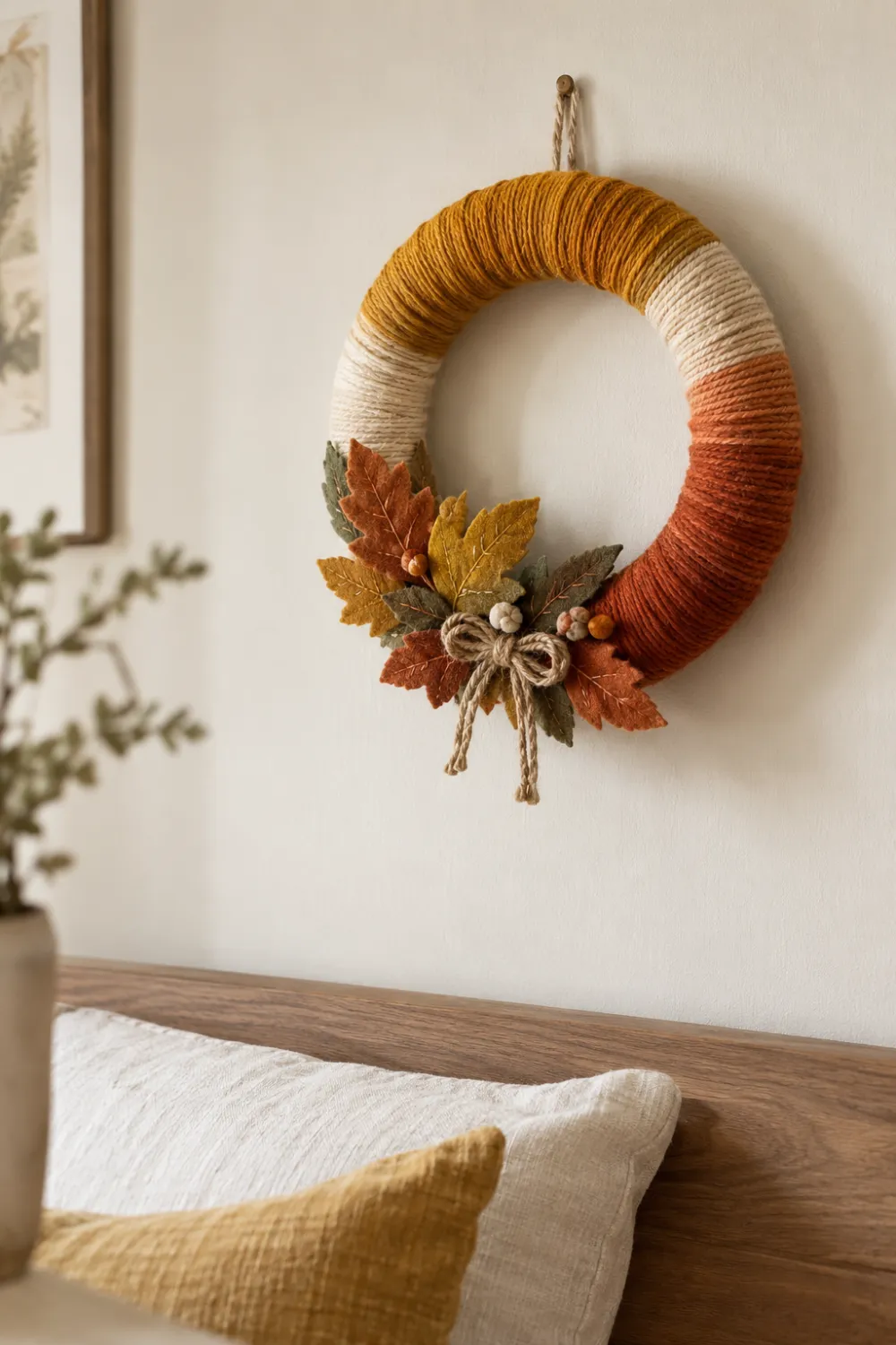 Yarn-Wrapped Wreath
